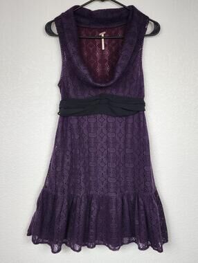 Free People Vintage Purple Cowl Size 4 Dress
